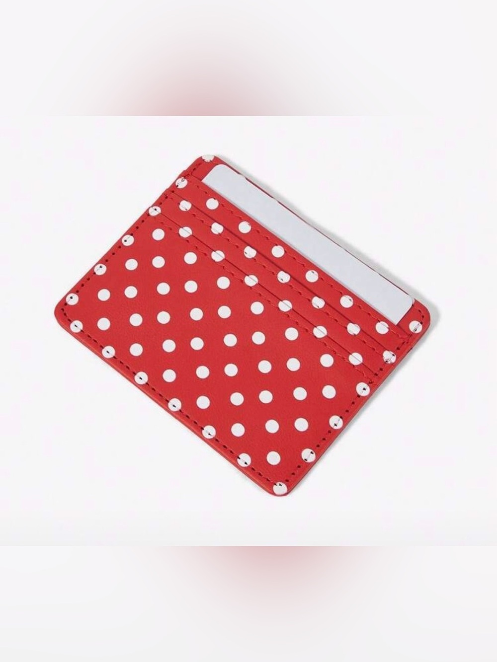 NWOT Red w/White Polka Dot Card Holder